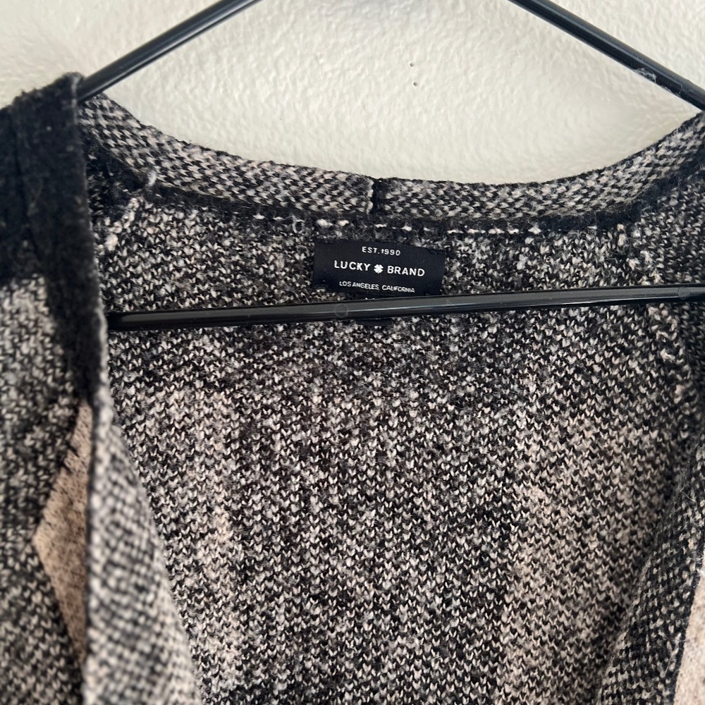 LUCKY BRAND Plaid Cardigan Size Large